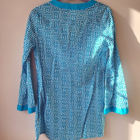 Kenneth Cole Reaction | Teal Swim Coverup | 100% Cotton | Size S - Picture 3 of 4